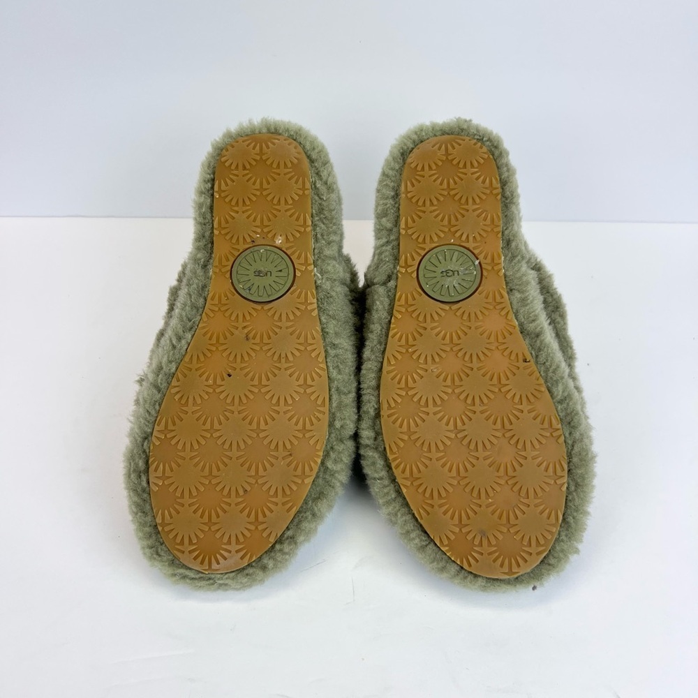 Women's Shoes UGG FLUFF YEAH SLIDE Sheepskin Slipper Sandals 1095119 BURNT OLIVE - Picture 6 of 9